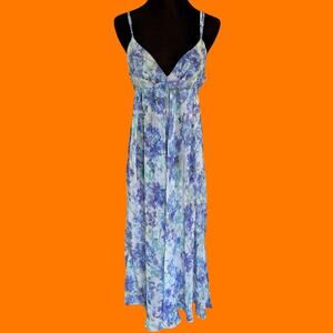 00's vintage chiffon floral y2k slip dress fairy coquette S Oscar de la renta
